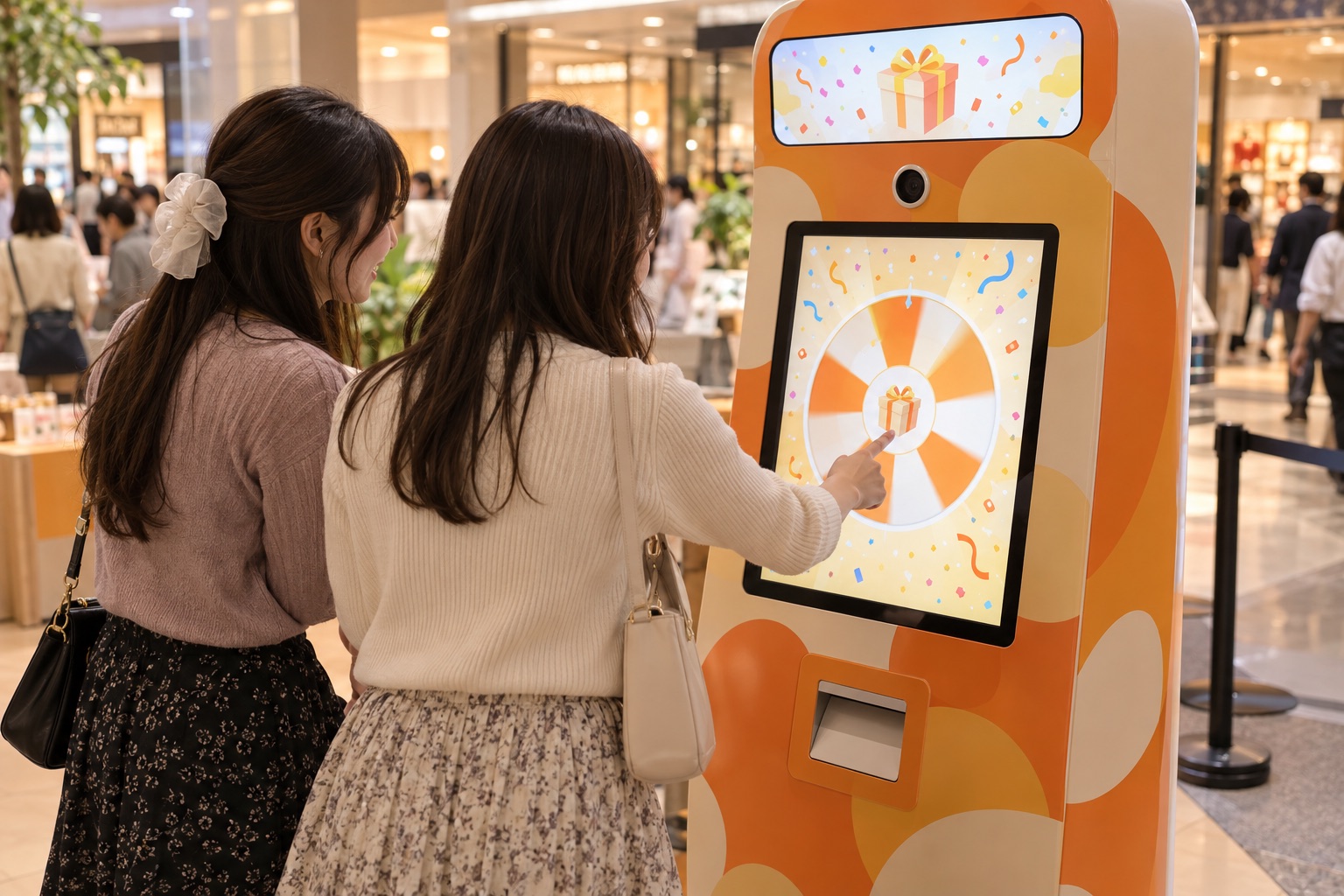 デジタルガラポン ルーレットモーメント 利用の様子